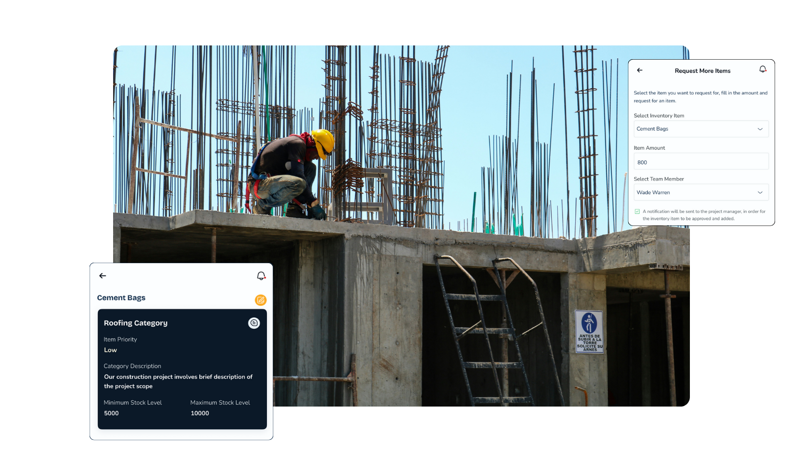 An engineer working at a construction site