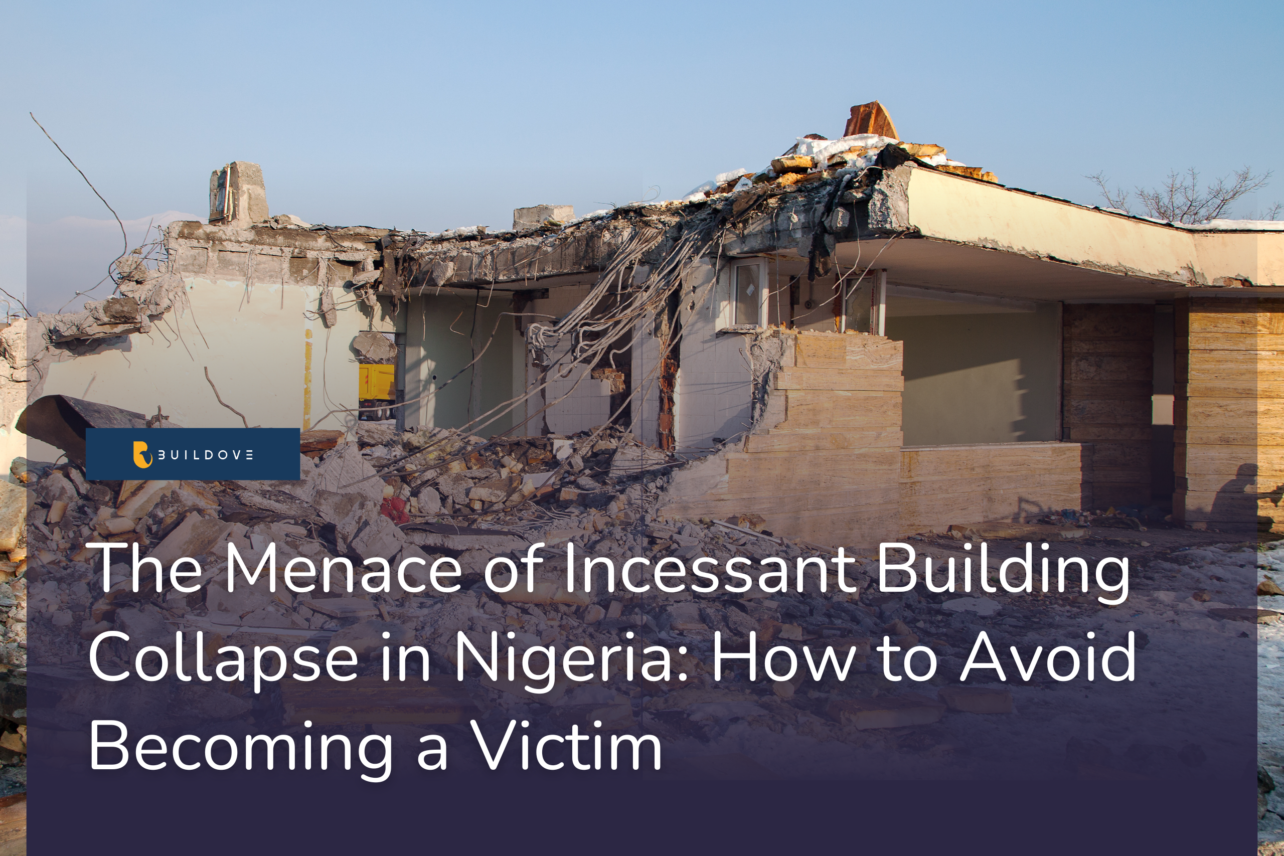 A collapsed building in Nigeria