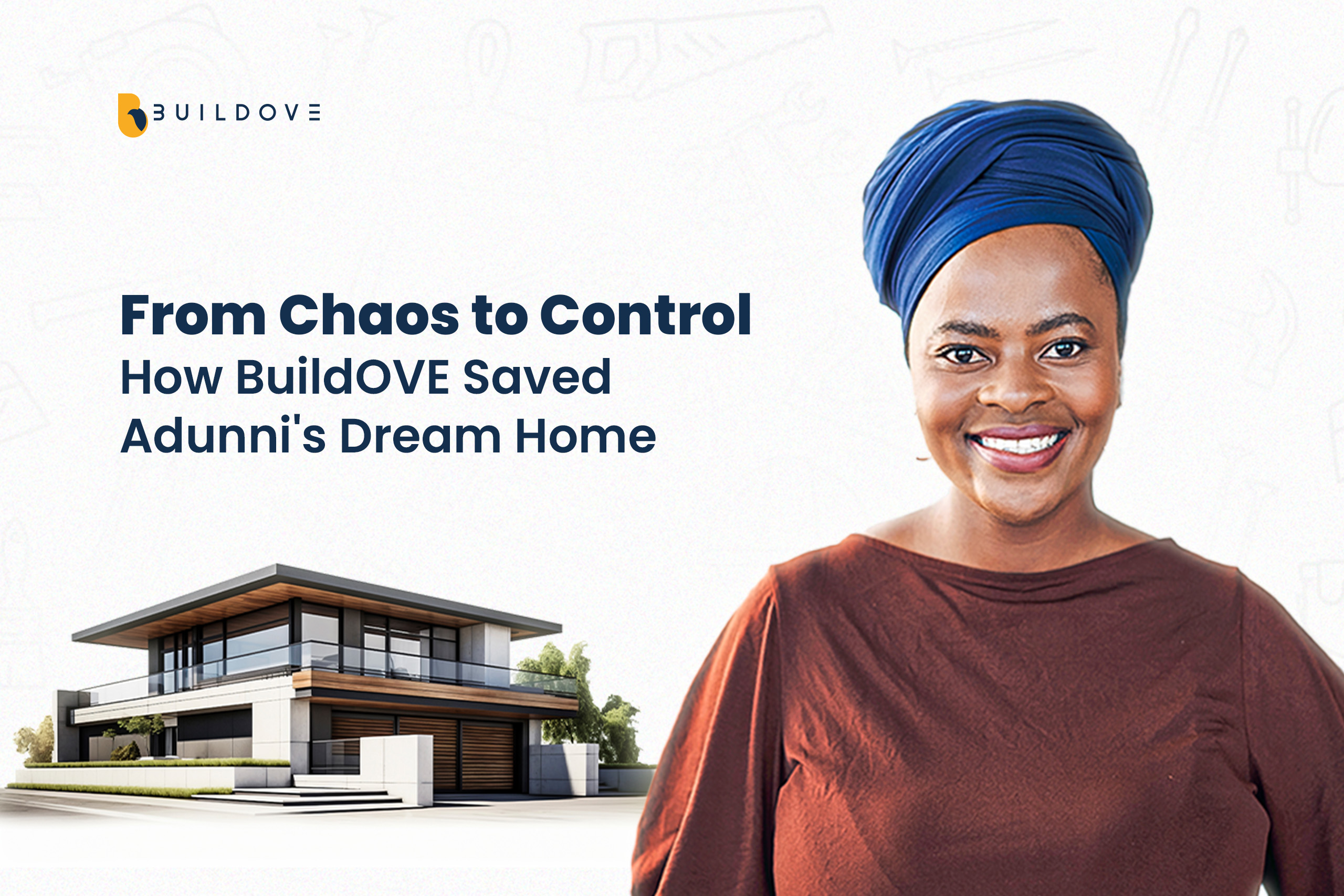 A woman happy with the construction management app